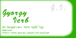 gyorgy verb business card